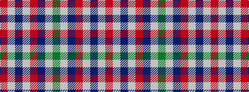 idealised woven sample of pattern GWBRWBWR