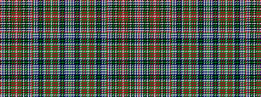 idealised woven sample of pattern GWBWBKGKBWGRGRGWGRGRGWBKGKBWBWGRWBWKGKWKGRGRWRGRGKWKGKWBWR