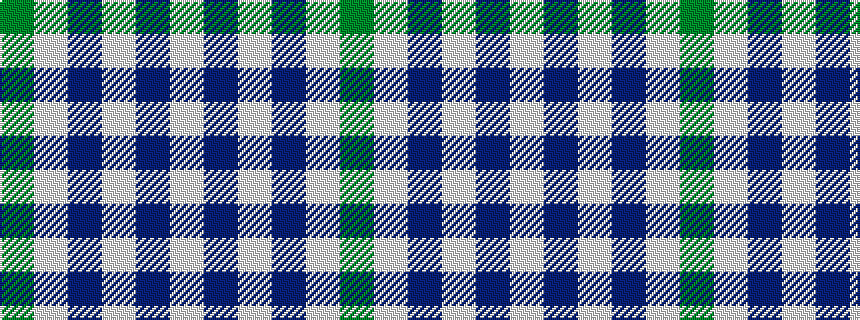 idealised woven sample of pattern GWBWBW