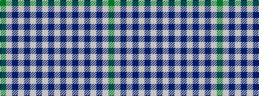 idealised woven sample of pattern GWBWBWBWBW