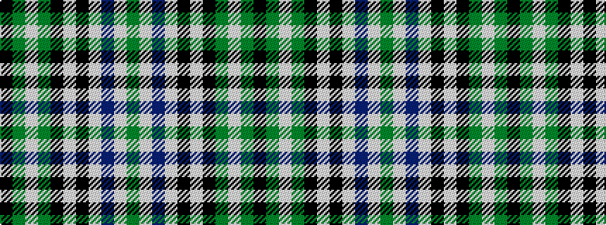 idealised woven sample of pattern GWBWKWKGWGK