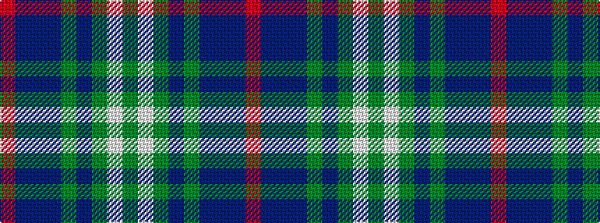 idealised woven sample of pattern GWGBGBBBR