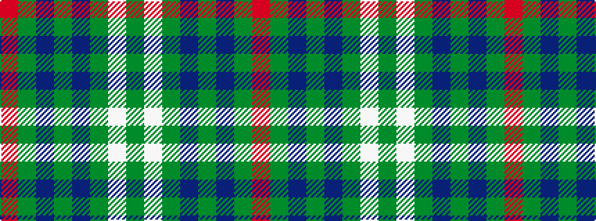 idealised woven sample of pattern GWGBGBGR