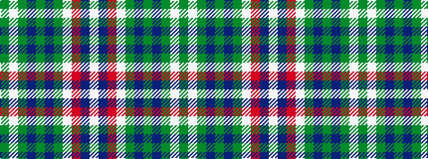 idealised woven sample of pattern GWGBGBGWRBW
