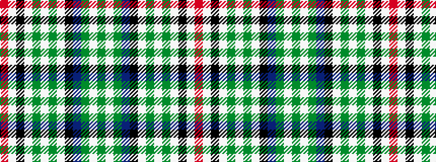 idealised woven sample of pattern GWGBKWGWGWKWR