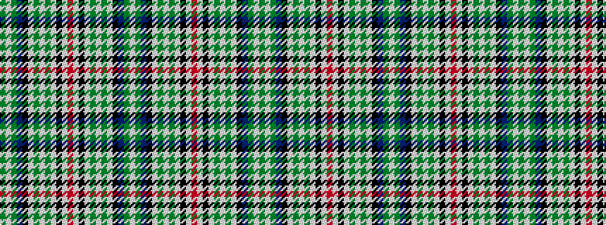 idealised woven sample of pattern GWGBKWGWGWKWRWKWGWGWKBGW
