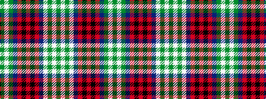 idealised woven sample of pattern GWGBRKRKRBWGWG
