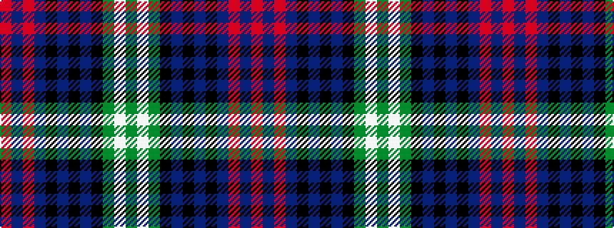 idealised woven sample of pattern GWGKBKBKBRBR