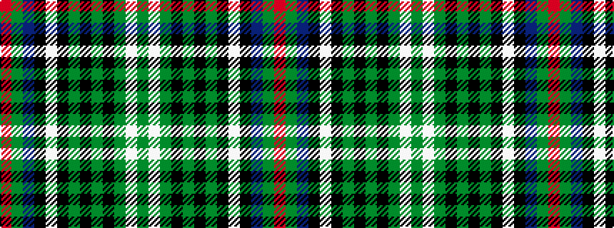 idealised woven sample of pattern GWGKGKGKWKBGR