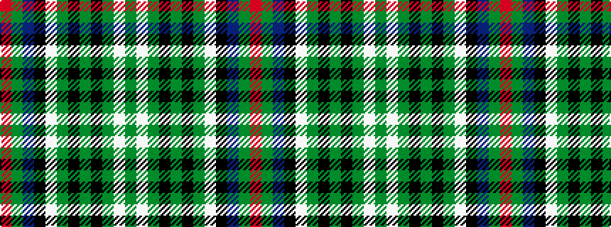 idealised woven sample of pattern GWGKGKGWKBGR