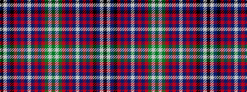 idealised woven sample of pattern GWGRBRBWBRBRKBWK