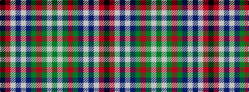 idealised woven sample of pattern GWGRGBWBWRK