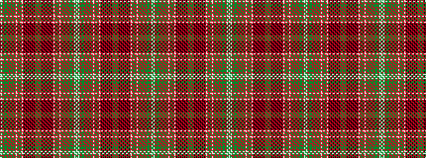 idealised woven sample of pattern GWGRGGGRGRGRGRGRWRGRGRWRKRKRKRKRKRKRGRGRGRKRKRKRKRKRKRWRGRGRWRGRGRGRGRGGGRGWGW