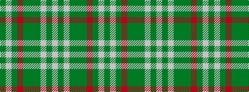 idealised woven sample of pattern GWGRGGGWGW
