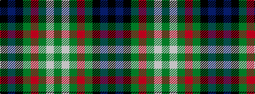 idealised woven sample of pattern GWGRGKBK