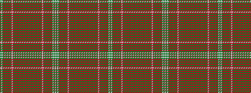 idealised woven sample of pattern GWGRGRGRGRWRGRGRGRGRGRGRGRGRGRGRGRGRWRGRGRGRGWGW