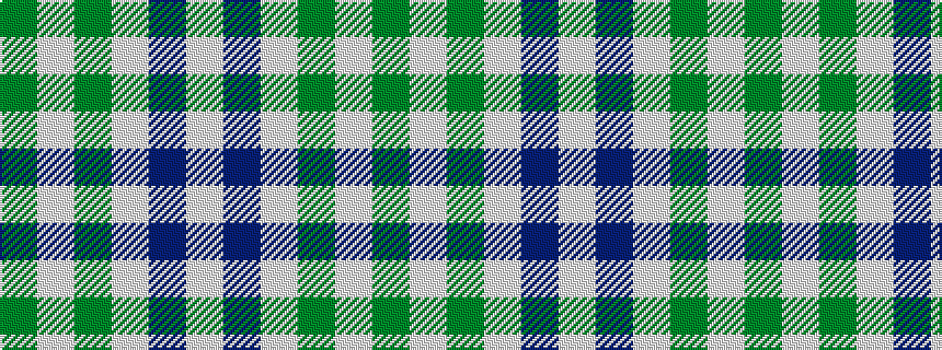 idealised woven sample of pattern GWGWBW