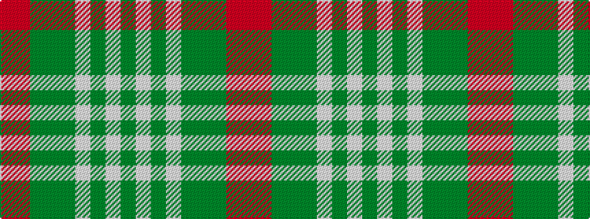 idealised woven sample of pattern GWGWGGGRR