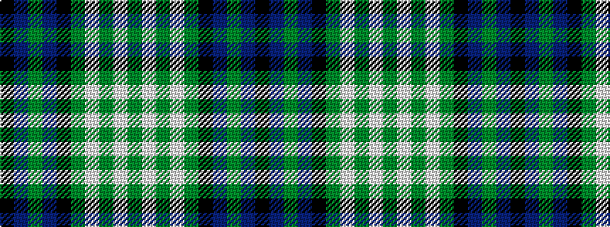 idealised woven sample of pattern GWGWGKBGBK