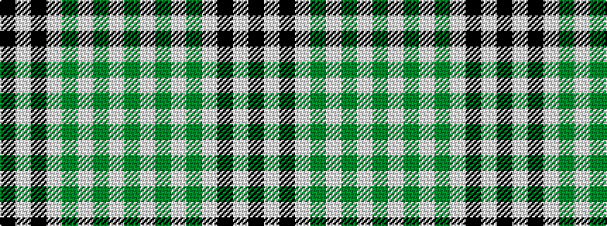idealised woven sample of pattern GWGWGWKWK