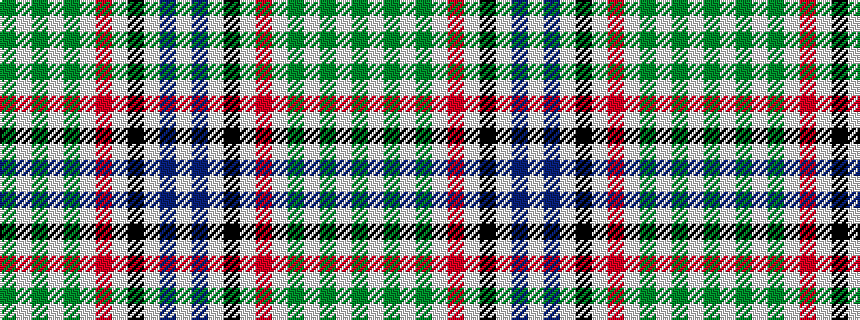 idealised woven sample of pattern GWGWGWRWKWBW