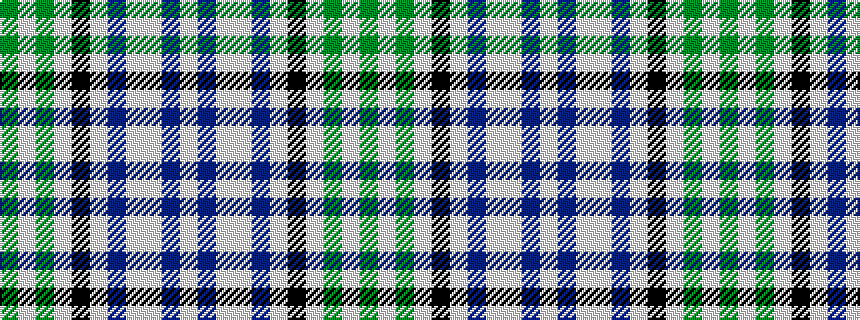 idealised woven sample of pattern GWGWKWBWWBW