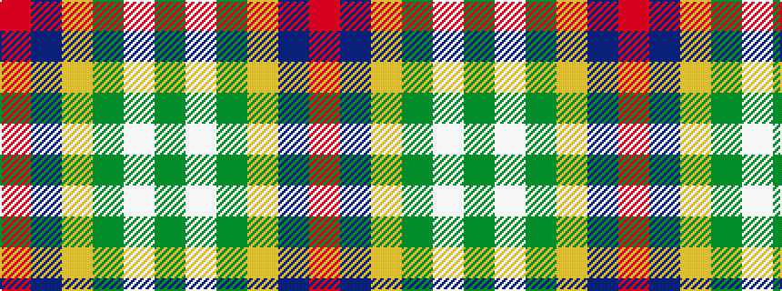 idealised woven sample of pattern GWGYBR