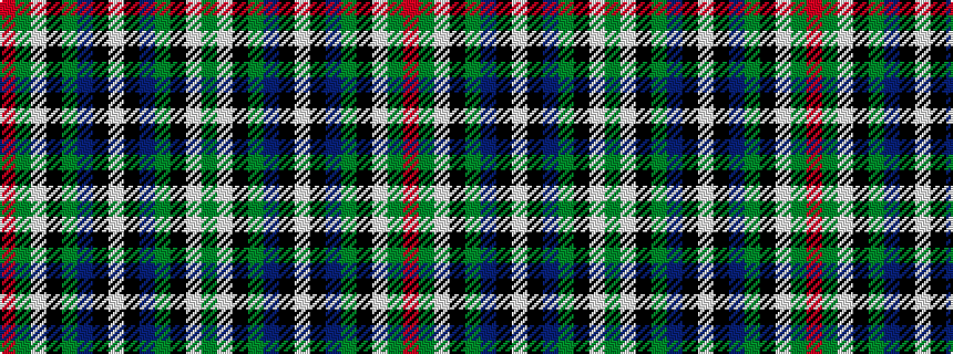 idealised woven sample of pattern GWKGBKWKBGKWGR