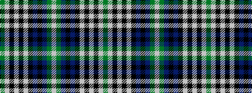 idealised woven sample of pattern GWKWKWKBKBGW