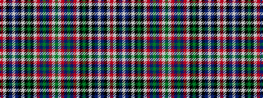 idealised woven sample of pattern GWRBGBRWKGKWKBWBKWR