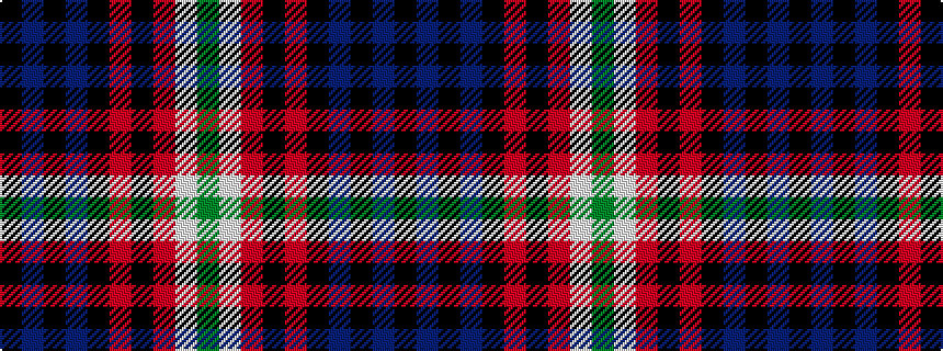 idealised woven sample of pattern GWRKRKBKBK