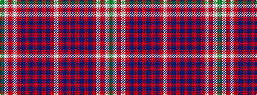 idealised woven sample of pattern GWRWRBRBRBRBRW
