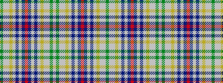 idealised woven sample of pattern GWWYWBWBRBWBWYWWGW