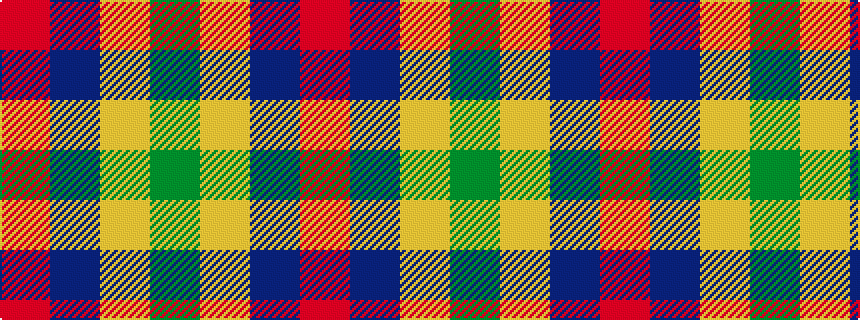 idealised woven sample of pattern GYBR
