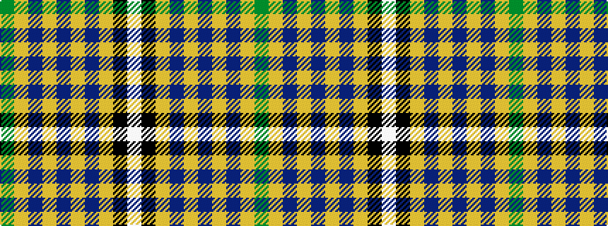 idealised woven sample of pattern GYBYBYBYKW