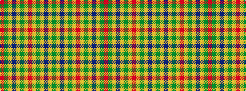 idealised woven sample of pattern GYBYGYRYGYBYGR