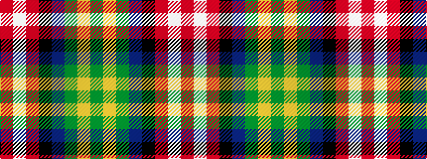 idealised woven sample of pattern GYGBKRWR