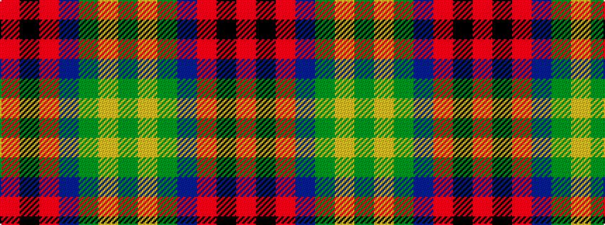 idealised woven sample of pattern GYGBRKR