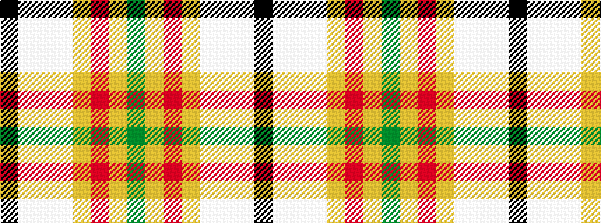 idealised woven sample of pattern GYRYWWWK