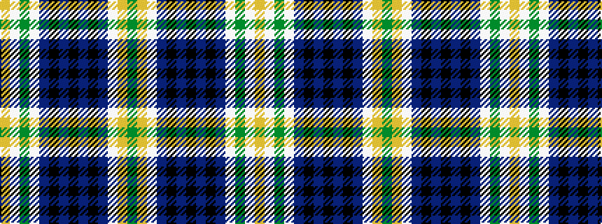 idealised woven sample of pattern GYWBKBKBKBWGWY
