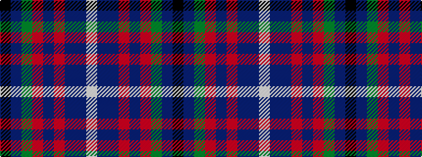 idealised woven sample of pattern KBGRBRBBW
