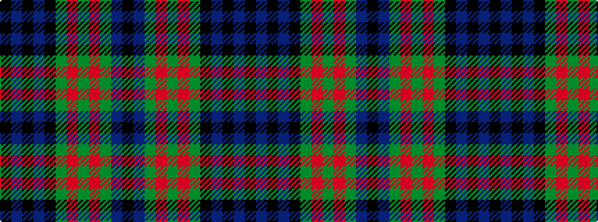 idealised woven sample of pattern KBGRGRGKBKBK