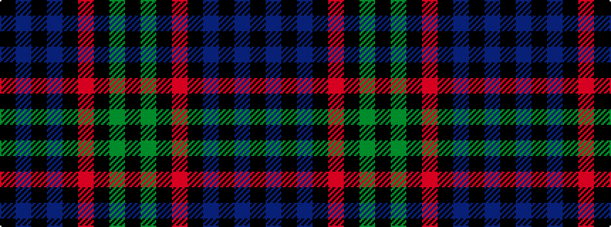 idealised woven sample of pattern KBKBKRKGK