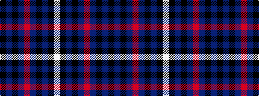 idealised woven sample of pattern KBKBRBKBKW