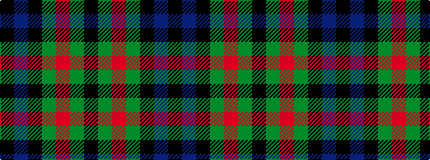 idealised woven sample of pattern KBKGRGK