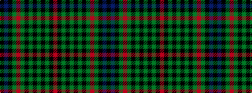 idealised woven sample of pattern KBKGRGKGKGKGKR