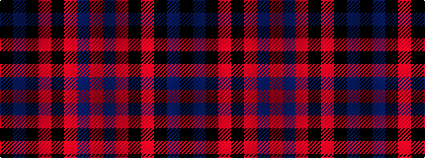idealised woven sample of pattern KBKRKRBR