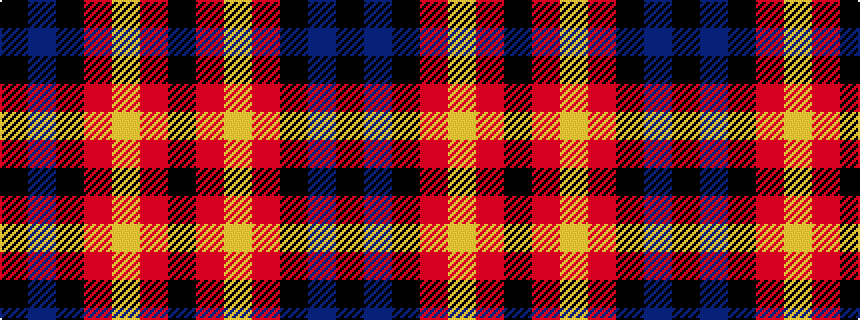 idealised woven sample of pattern KBKRYRK