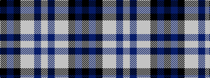 idealised woven sample of pattern KBKWWBW