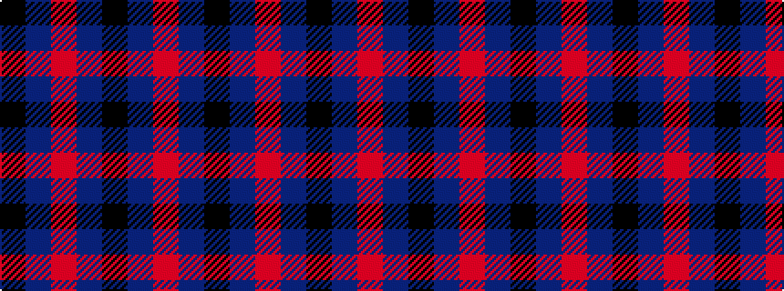 idealised woven sample of pattern KBRBKBR